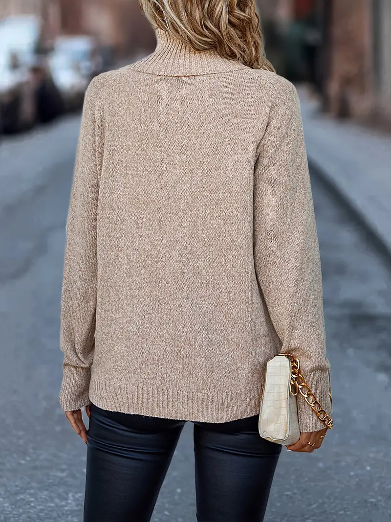 Pull col roulé simple