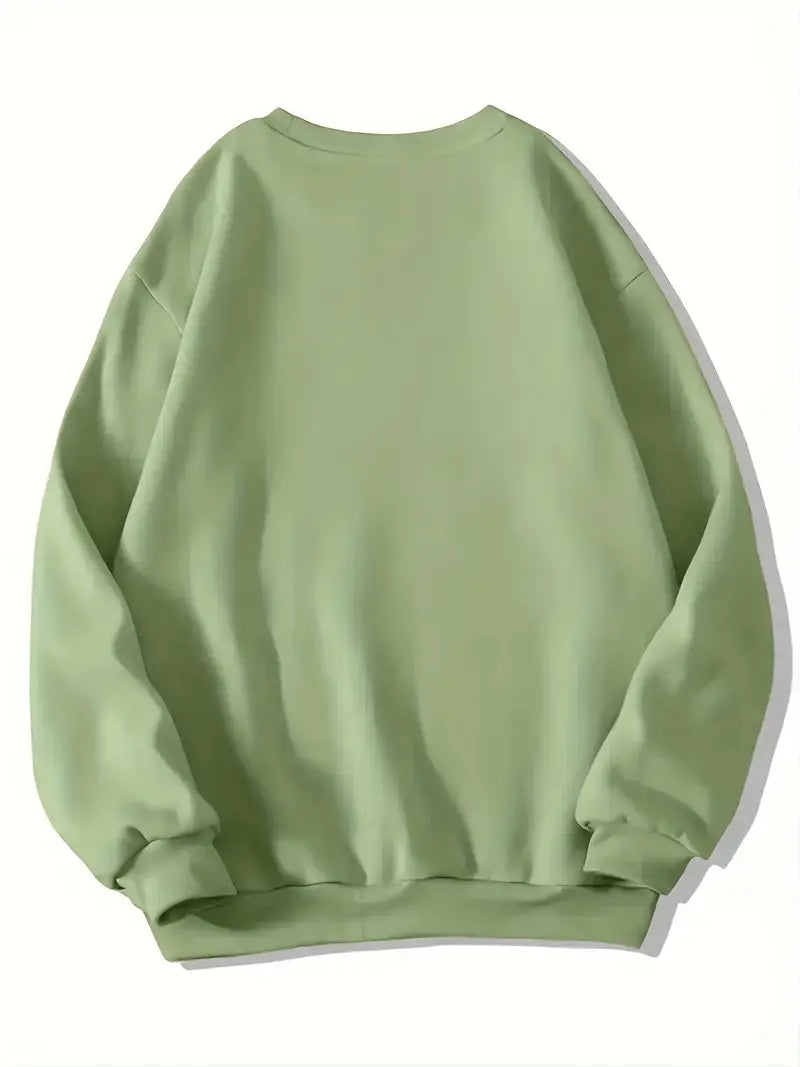 Sweat Pull imprimé coffee manches longues décontracté col rond