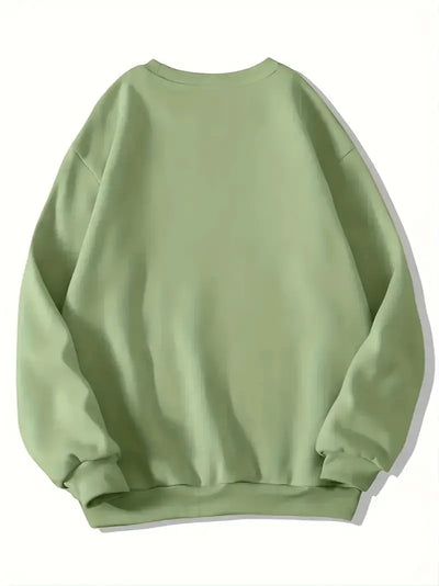 Sweat Pull imprimé coffee manches longues décontracté col rond