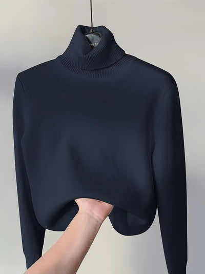 Pull col roulé chaud intérieur polaire