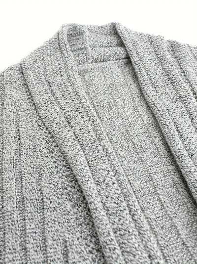Cardigan long manches longues effet robe