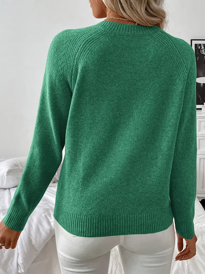 Pull Épaule Asymétrique avec Boutonnage