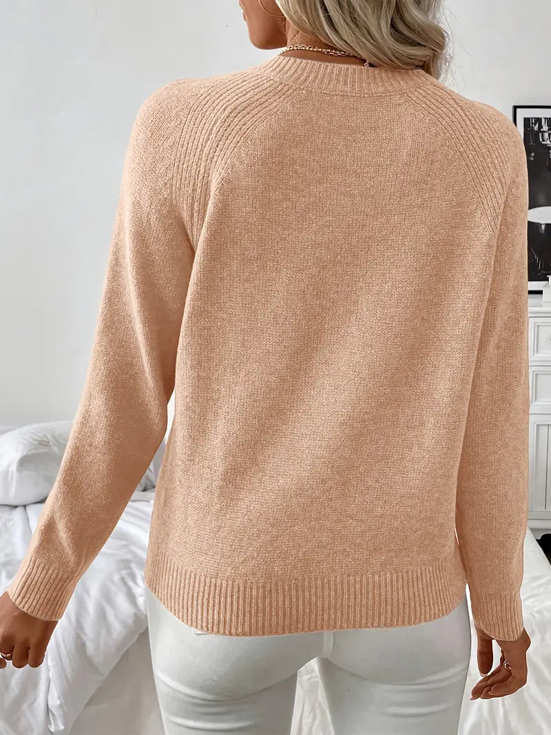 Pull Épaule Asymétrique avec Boutonnage