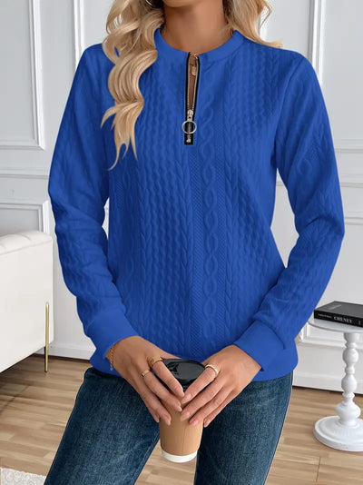 Pull Manches Longues avec Tricot Torsadé