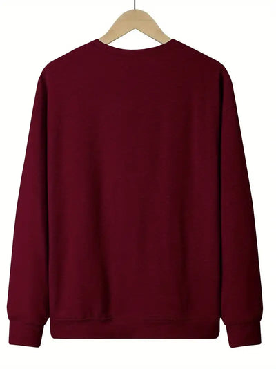 Sweat douillet à col rond avec motifs citrouille, feuilles et tasse à café