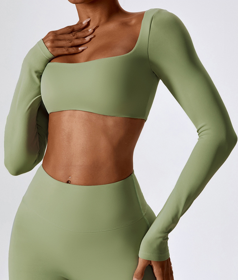 Reggiseno yoga a maniche lunghe