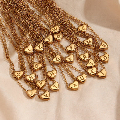 Collier personnalisable coeur plaqué or 18 carats