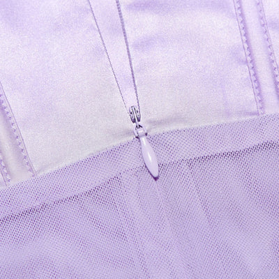 Lang kjole med spalte og bustier