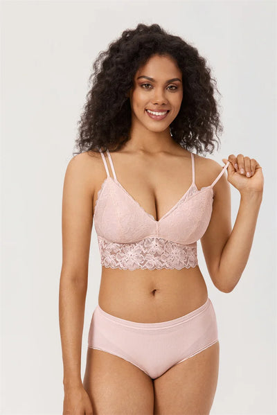 Amme-BH i blonde med doble stropper