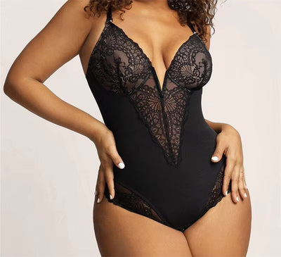 Lace sculpting body shaper