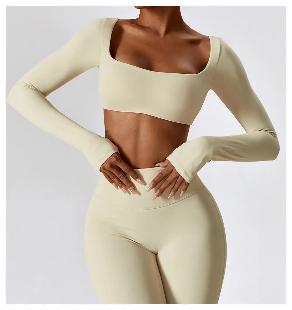 Reggiseno yoga a maniche lunghe