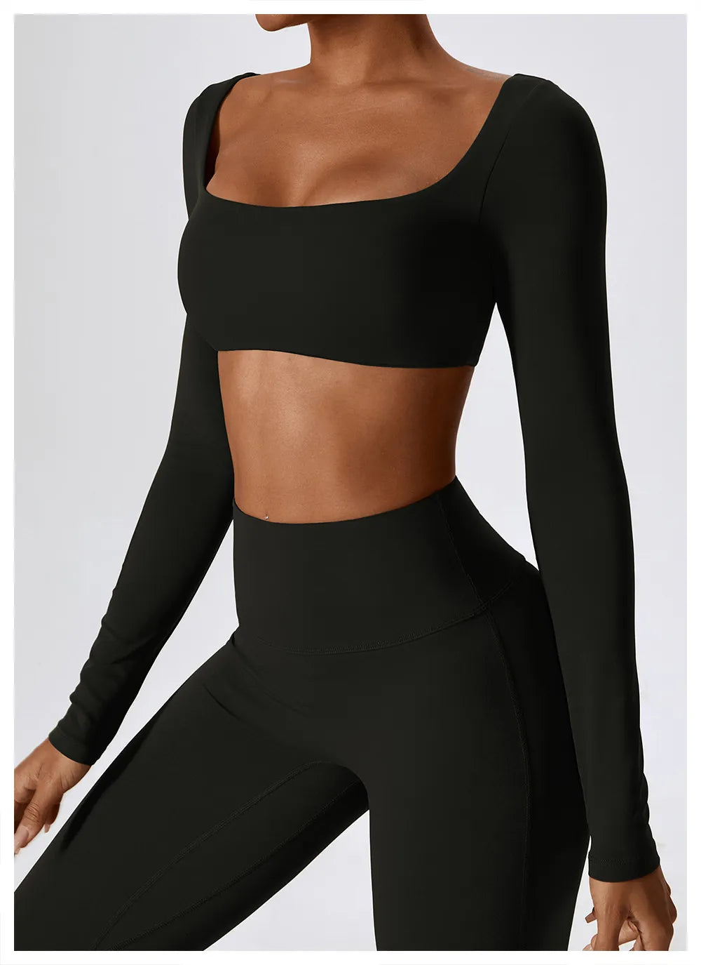 Reggiseno yoga a maniche lunghe