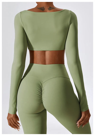 Reggiseno yoga a maniche lunghe