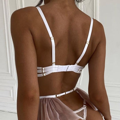 Misty Ruffle Suspender Set