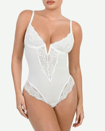 Lace sculpting body shaper