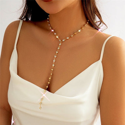 Collar largo brillante