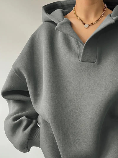 Sweat à capuche avec imprimé de lettres contrastées