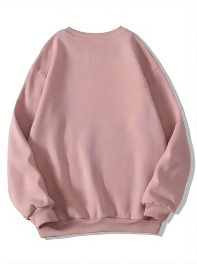 Sweat Pull imprimé coffee manches longues décontracté col rond