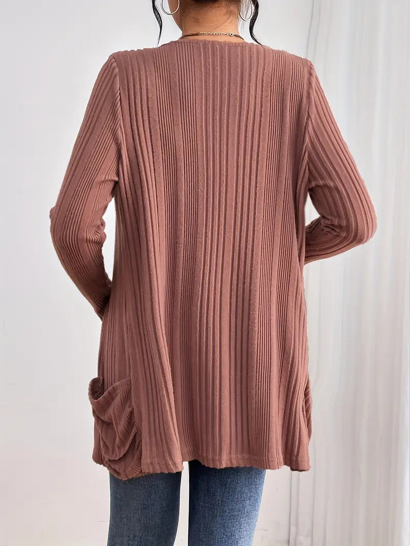 Cardigan long loose avec poches