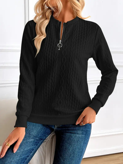 Pull Manches Longues avec Tricot Torsadé