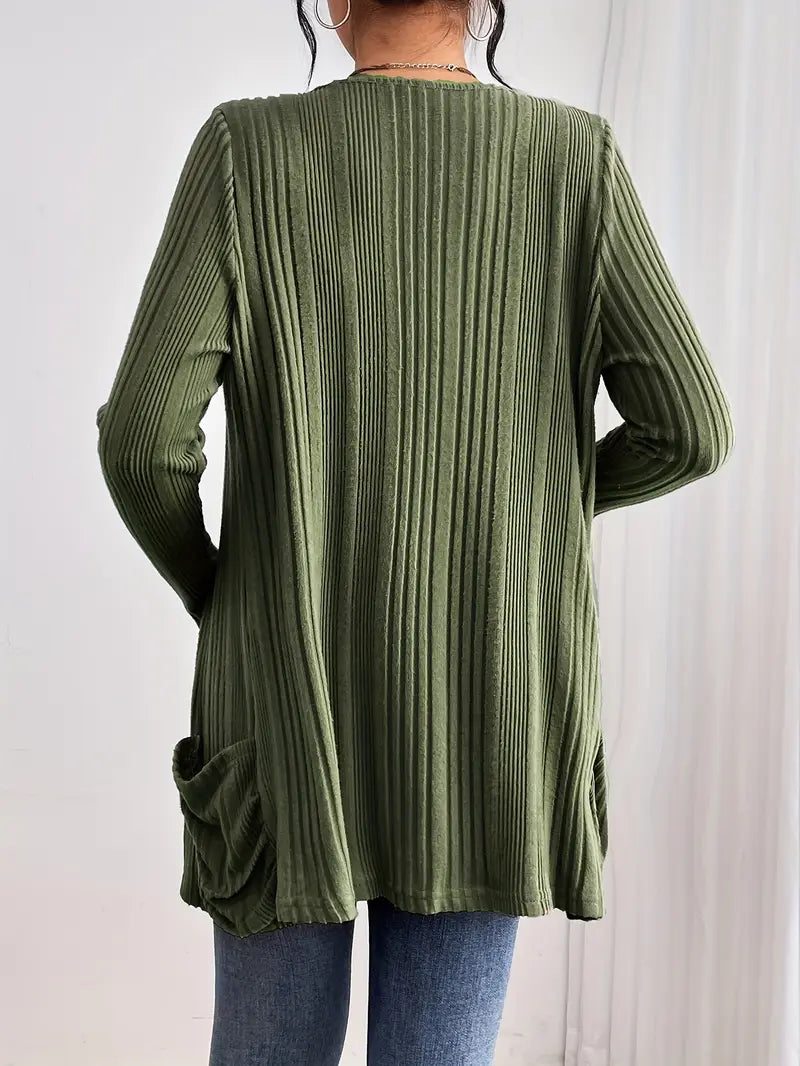 Cardigan long loose avec poches
