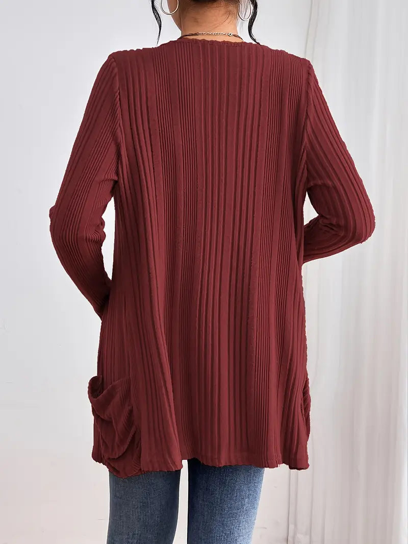 Cardigan long loose avec poches