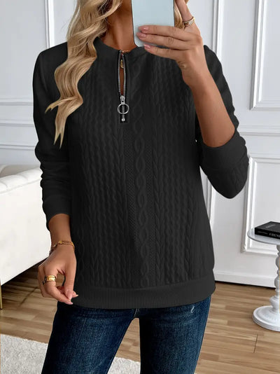 Pull Manches Longues avec Tricot Torsadé