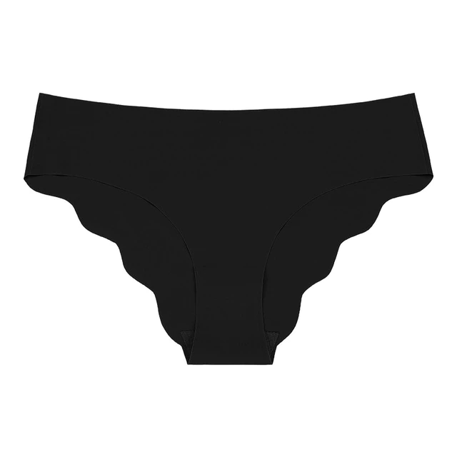 Culotte med silkeglatt effekt og bølgete kanter
