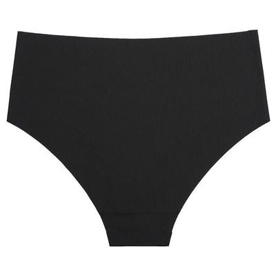 Slip sgambato a vita alta in seta ghiaccio