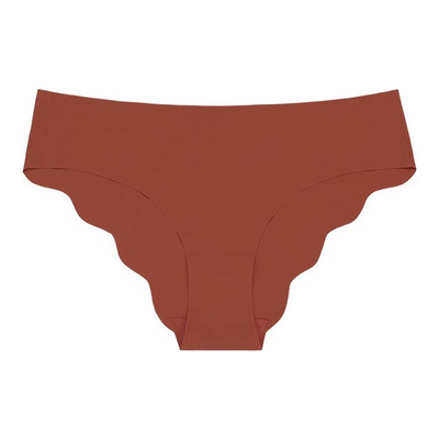 Culotte med silkeglatt effekt og bølgete kanter