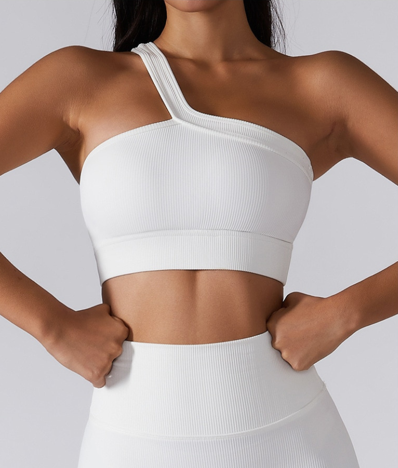 Reggiseno yoga asimmetrico