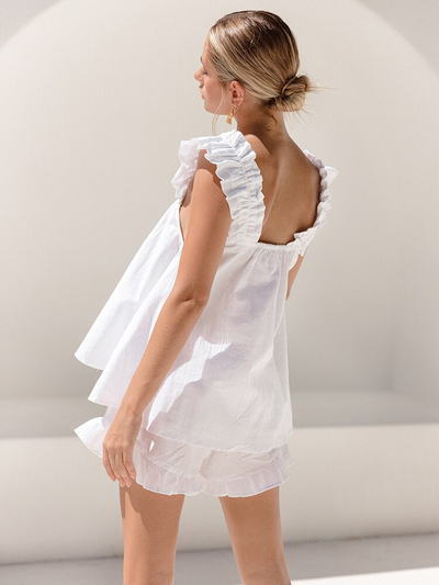 Pyjama Bohème blanc en Coton