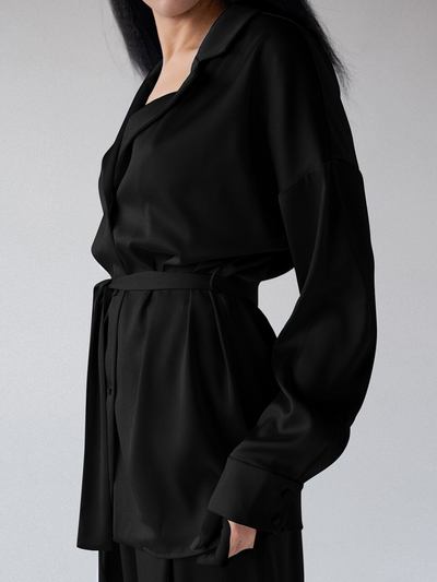 Pyjama long satiné