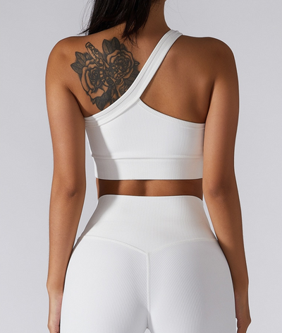 Reggiseno yoga asimmetrico
