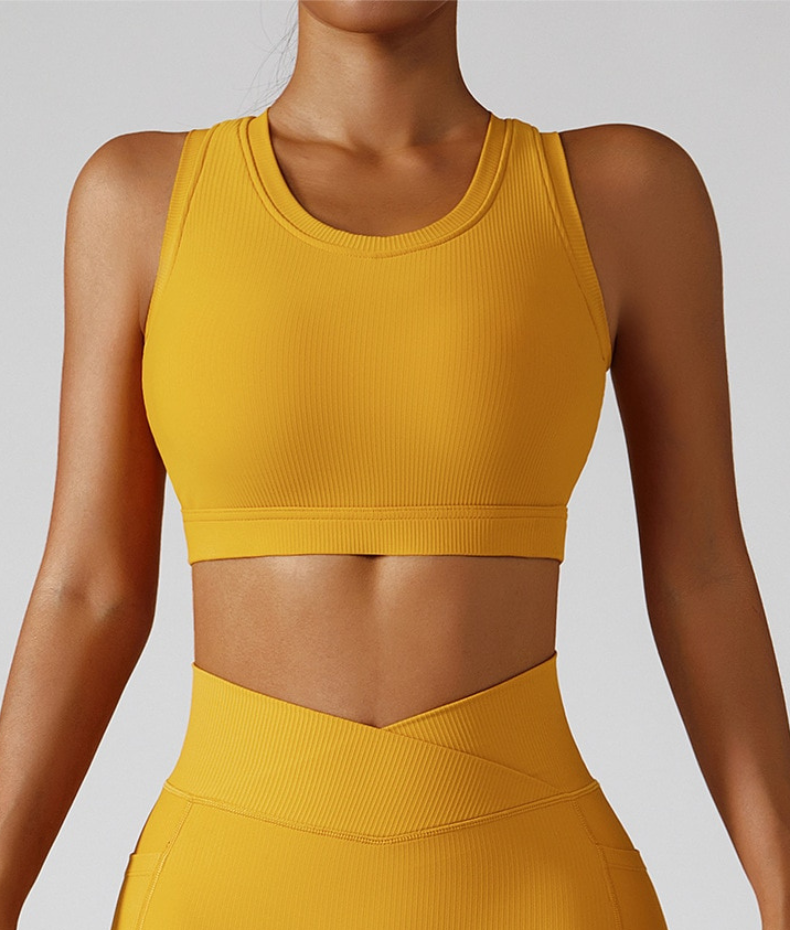 Reggiseno sportivo velato contenitivo