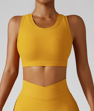 Reggiseno sportivo velato contenitivo