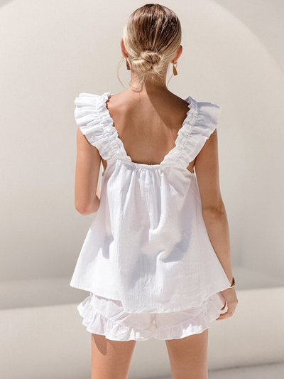 Pyjama Bohème blanc en Coton
