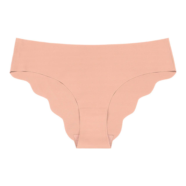 Culotte med silkeglatt effekt og bølgete kanter