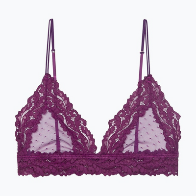 Reggiseno in pizzo e rete trasparente