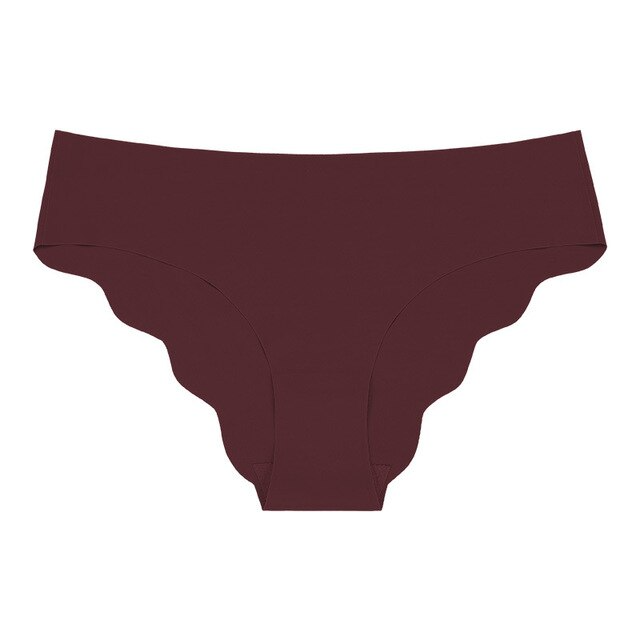 Culotte med silkeglatt effekt og bølgete kanter