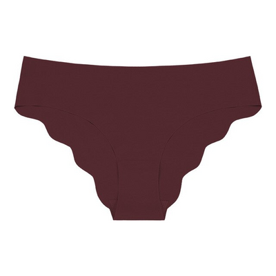 Culotte med silkeglatt effekt og bølgete kanter