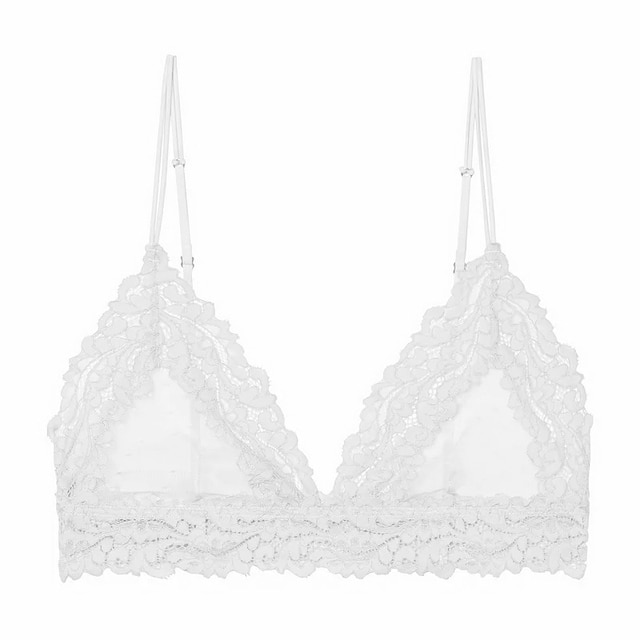 Reggiseno in pizzo e rete trasparente