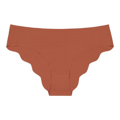 Culotte med silkeglatt effekt og bølgete kanter
