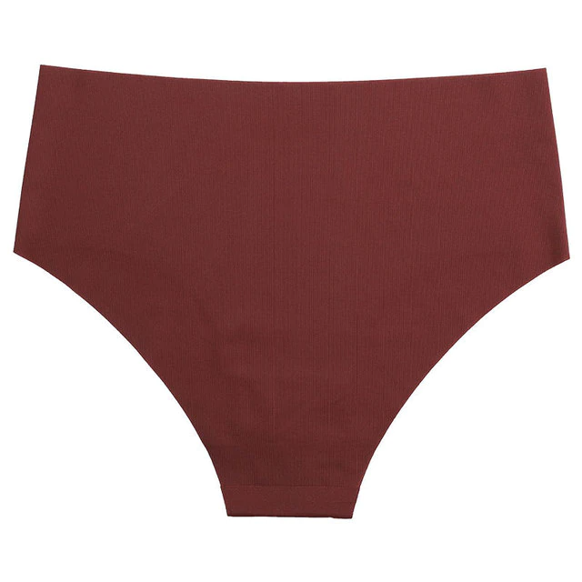 Slip sgambato a vita alta in seta ghiaccio