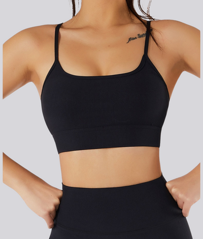 Reggiseno yoga con spalline sottili