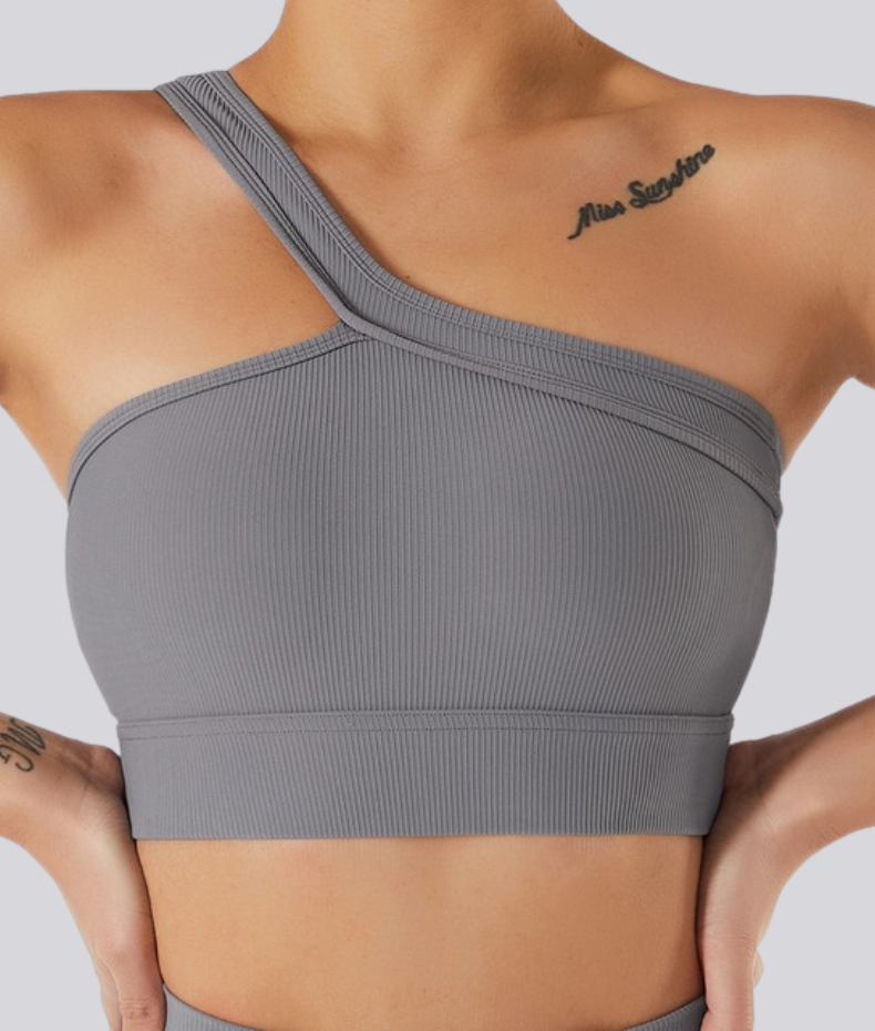 Reggiseno yoga asimmetrico