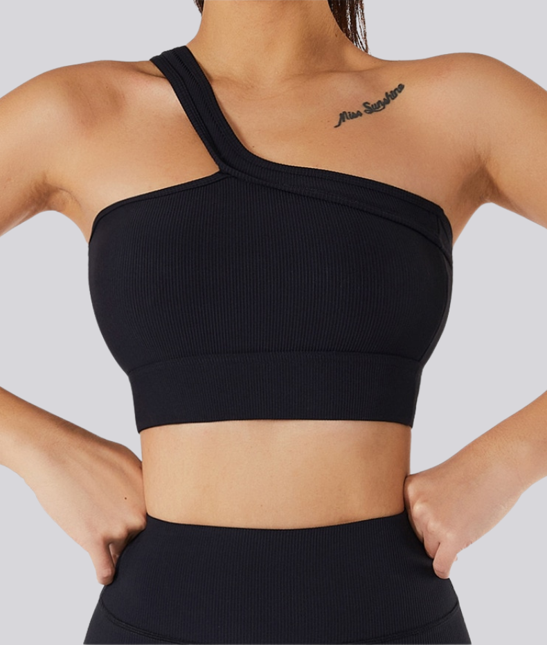 Reggiseno yoga asimmetrico
