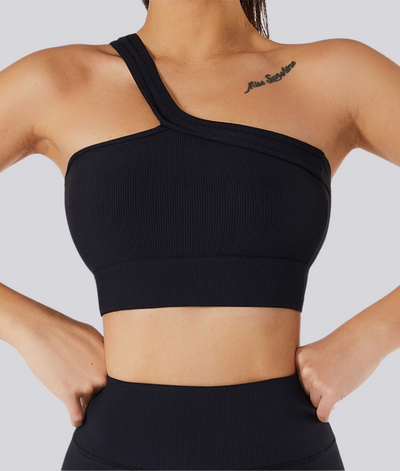 Reggiseno yoga asimmetrico