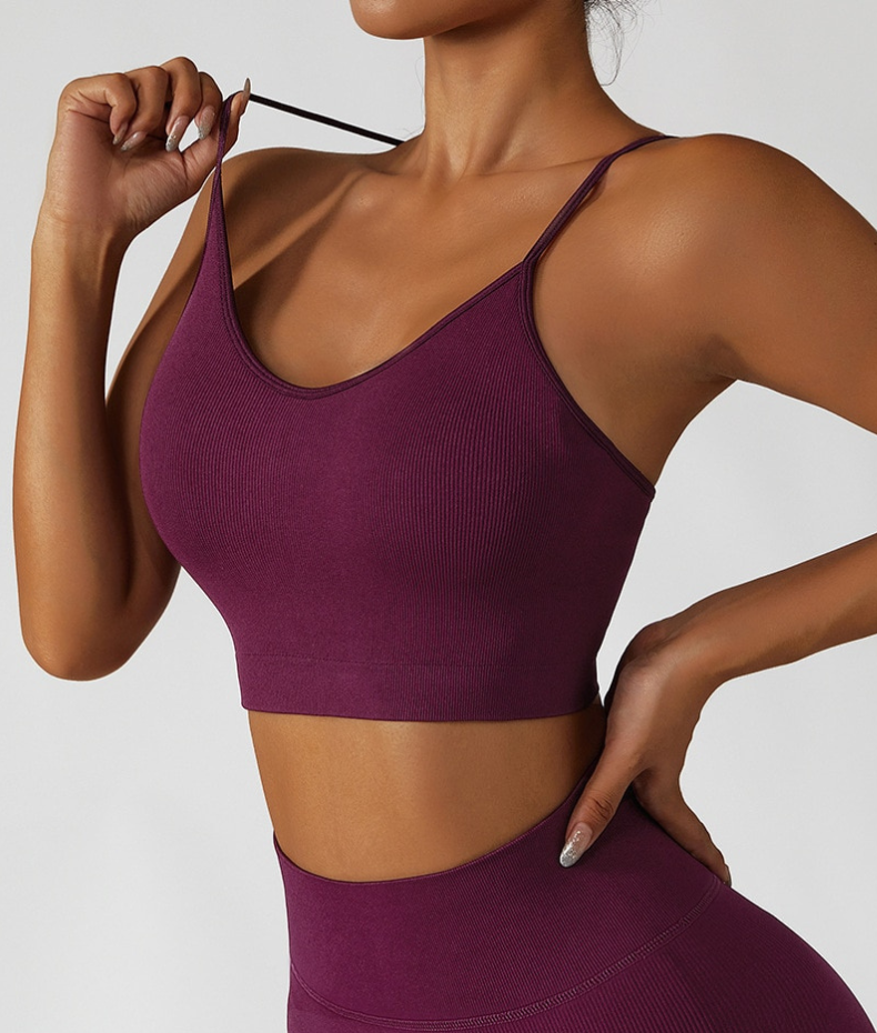 Reggiseno sportivo con spalline sottili