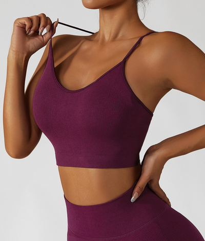 Reggiseno sportivo con spalline sottili